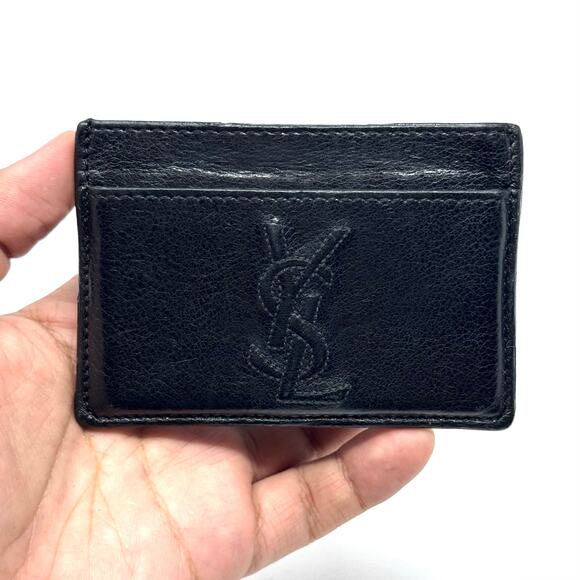YSL All Black Cardholder Wallet - Picture 11 of 11